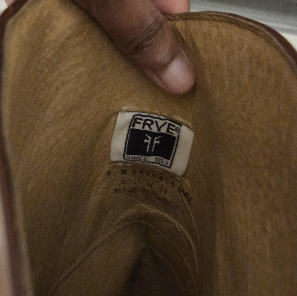 FRYE Women's Melissa Logo Button Motorcycle Equestrian Black Boots Size 7 - Picture 8 of 10